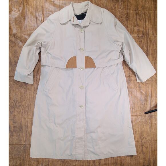 London Fog Jackets & Blazers - LONDON FOG Overcoat Trench Coat 8 Petite Removable Fleece Lining Tan